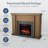 Country Living Graham 55 Inch Mantel - Smart Electric Fireplace Heater - W/Remote