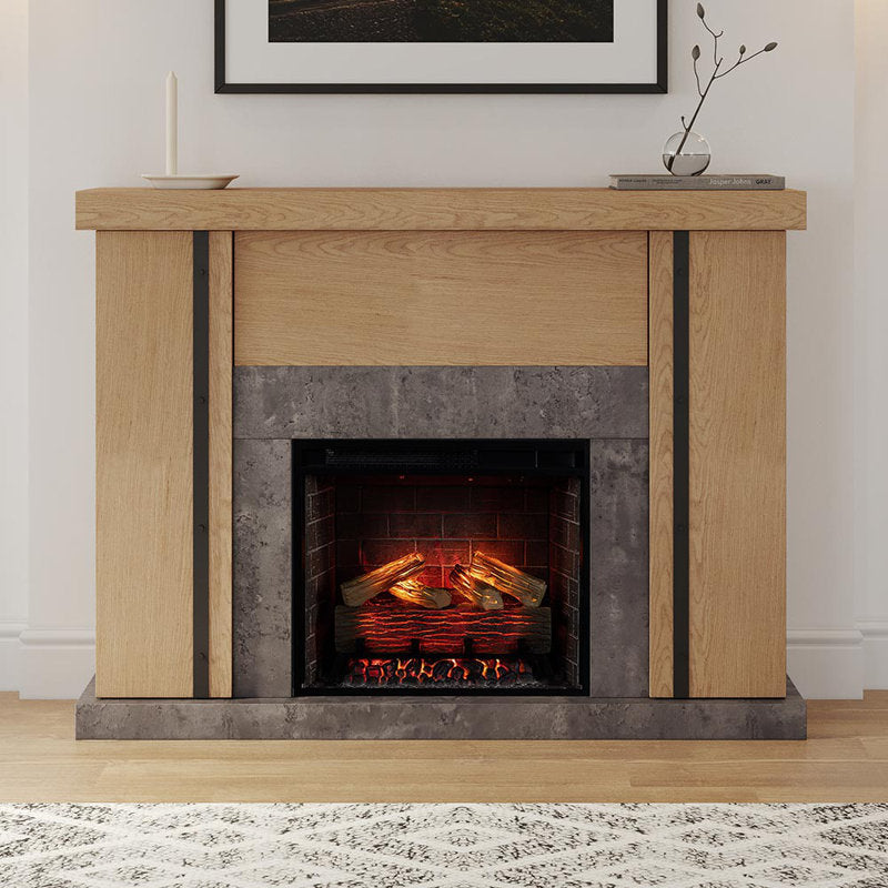 Country Living Graham 55 Inch Mantel - Smart Electric Fireplace Heater - W/Remote