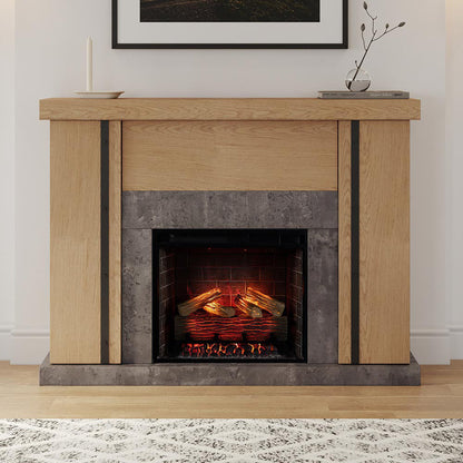 Country Living Graham 55 Inch Mantel - Smart Electric Fireplace Heater - W/Remote