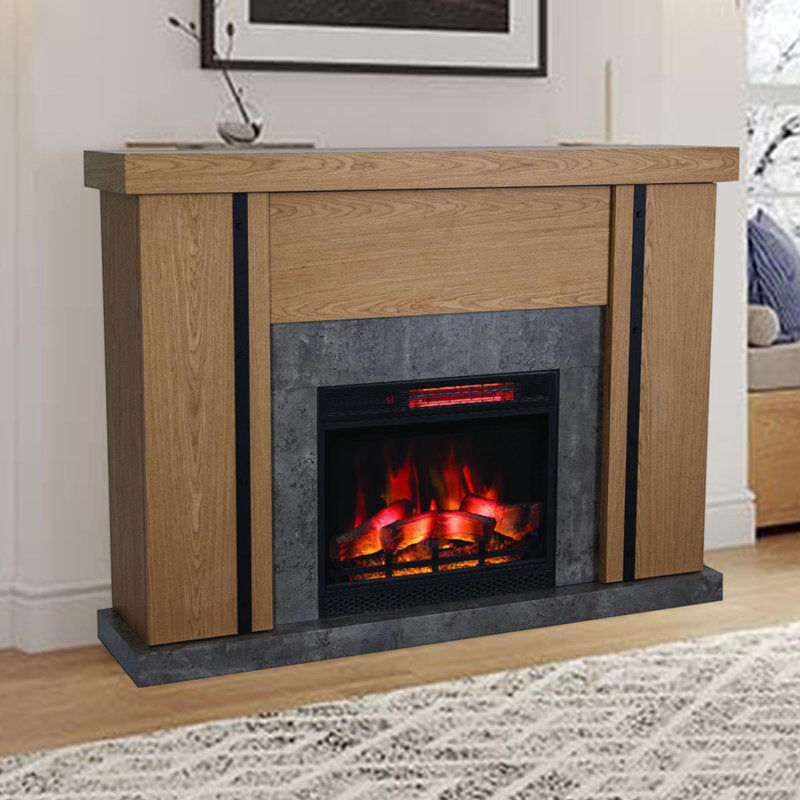 Country Living Graham 55 Inch Mantel - Smart Electric Fireplace Heater - W/Remote
