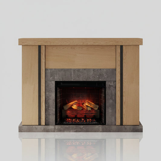 Country Living Graham 55 Inch Mantel - Smart Electric Fireplace Heater - W/Remote