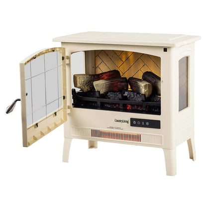Country Living Smart Infrared Electric Fireplace Stove Heater