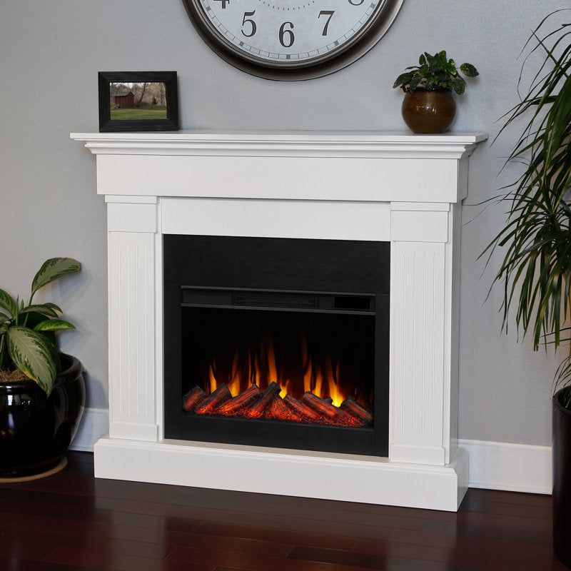 Real Flame Crawford 47 Inch Slim Electric Fireplace Mantel