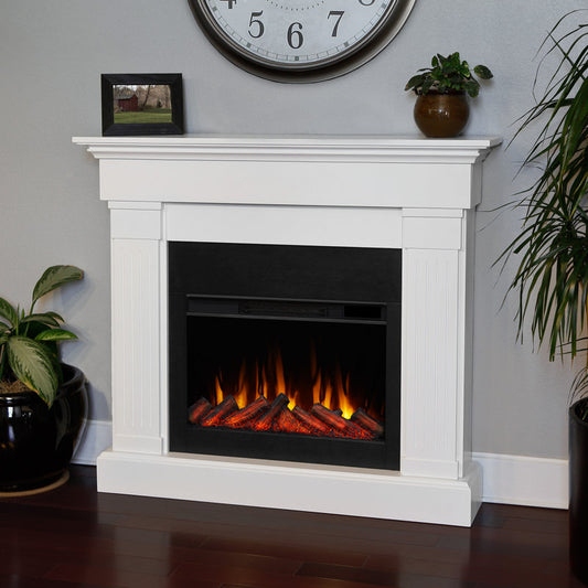Real Flame Crawford 47 Inch Slim Electric Fireplace Mantel