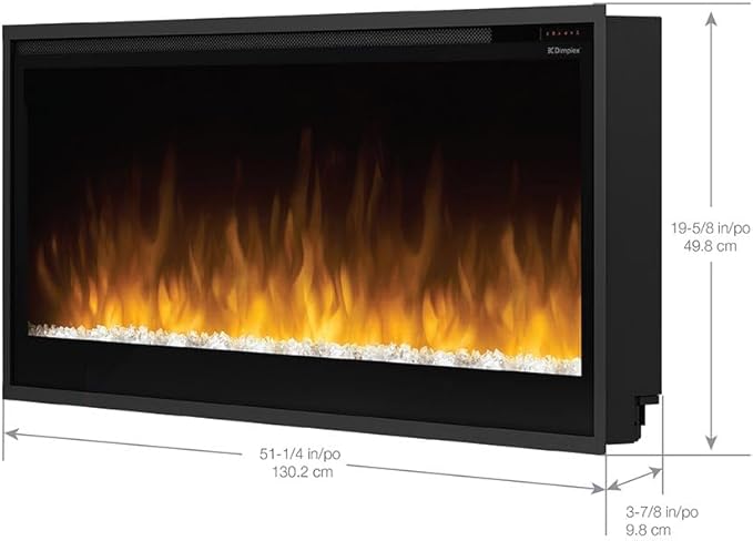 36, 42, 50, 60 Inch Electric Fireplace Smart Insert- Dimplex Multi-Fire Slim