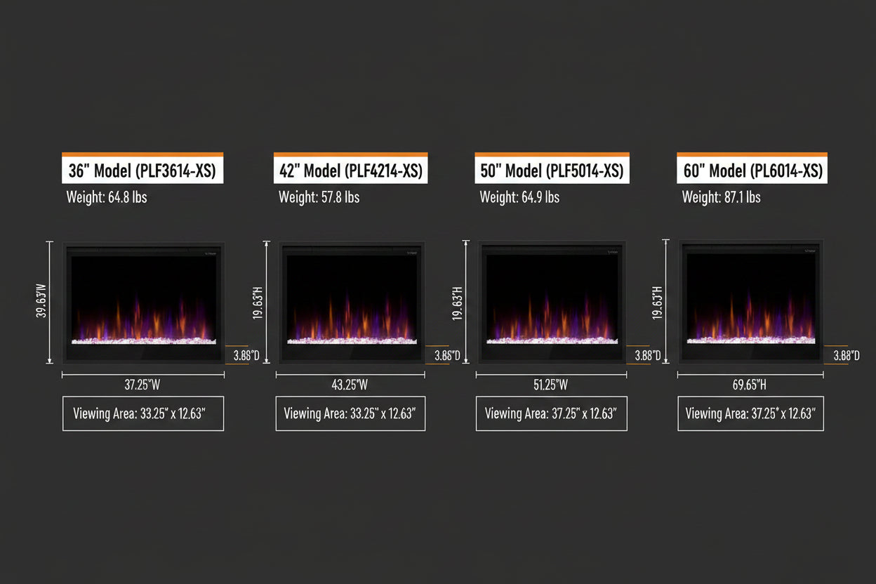 Dimplex Multi-Fire Slim Electric Fireplace Integrated Smart Self-Diagnostics