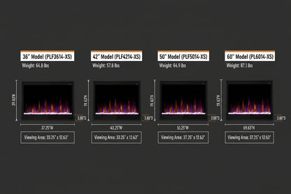 Dimplex Multi-Fire Slim Electric Fireplace Integrated Smart Self-Diagnostics