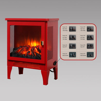 Winston Porter 14 Inch Electric Fireplace Space Heater