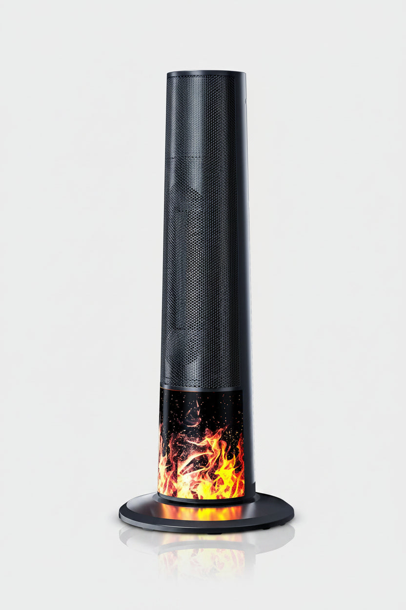 GenFlame Electric Fire Space Heater, 1500W PTC Ceramic Remote Timer Thermostat