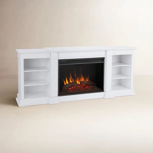 Real Flame Eliot 81 Inch LED Electric Fireplace Mantel TV Stand