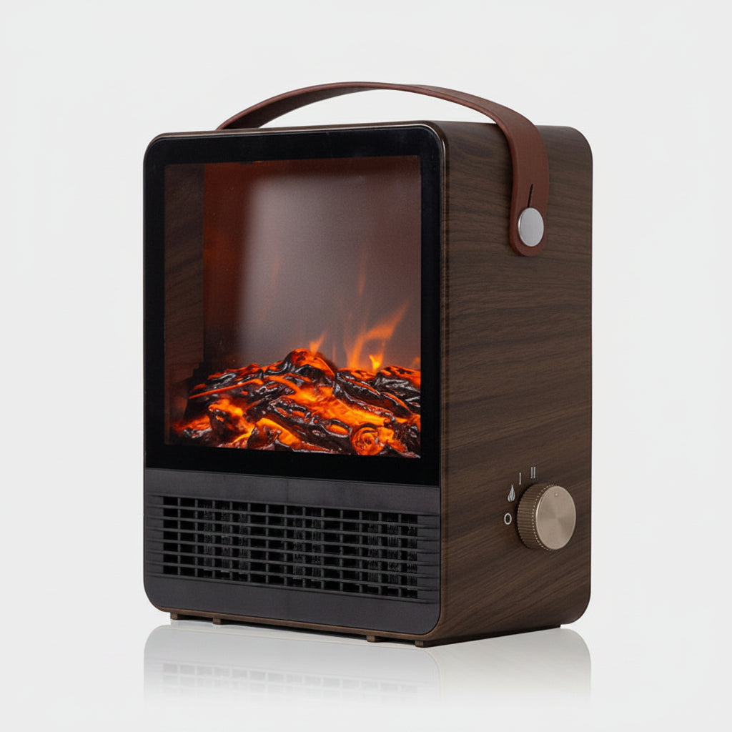 Hearth Electric Fireplace Portable Space Heater with 3D Flame Effect | 1500W