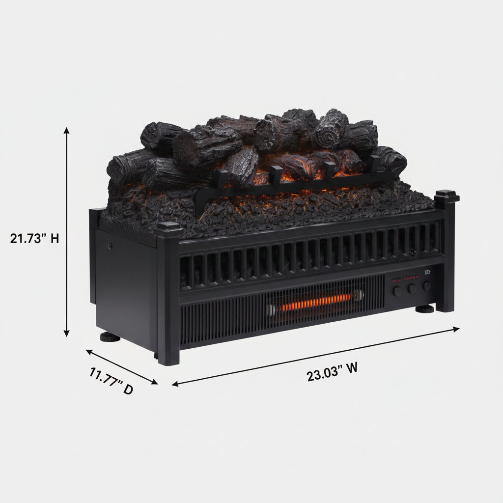 Hohman 23 Inch Electric Fireplace Logs Set