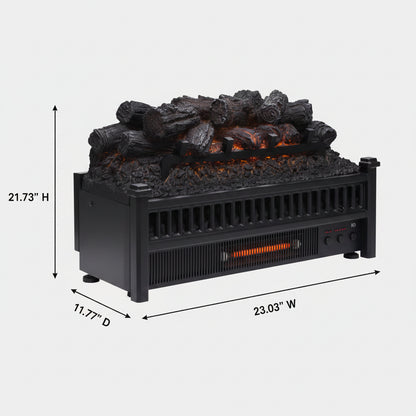 Hohman 23 Inch Electric Fireplace Logs Set