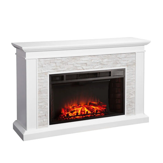 Birch Lane 55 Inch Electric Fireplace Mantel Heater - Birch Lane Ledgestone