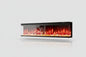 Modern 72-Inch 3-Sided Electric Fireplace Heater -  Clear Tempered Glass