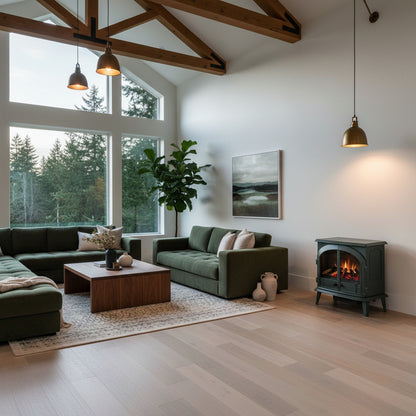 Modern Ember 26-in Harlowe Smart Electric Fireplace Stove Heater