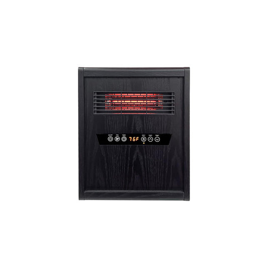 Modern Ember Portable Rolling Infrared Space Heater with LED Touchscreen w/ Remote - Light Oak Wood
