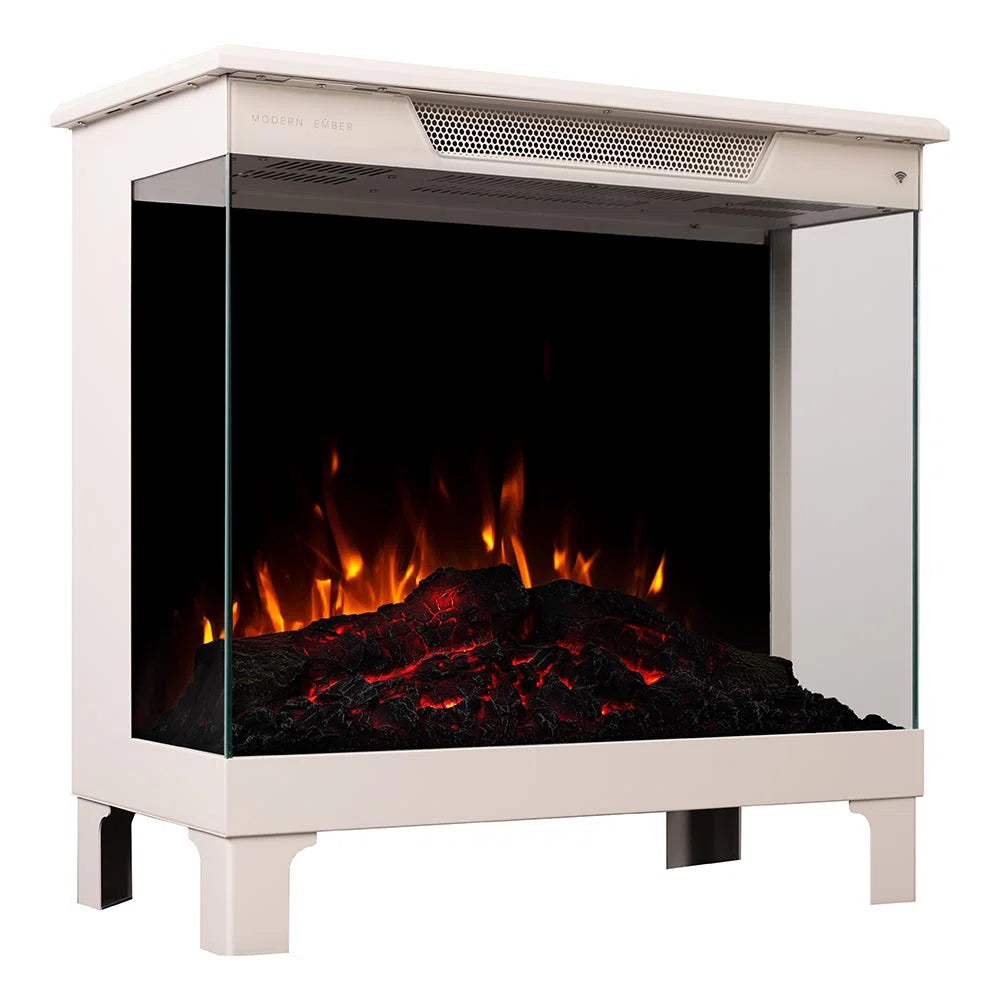 Modern Ember Skyline Smart 3-Sided  Electric Fireplace Stove Space Heater