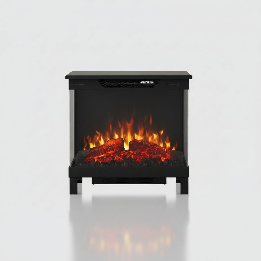 Modern Ember Skyline Smart 3-Sided  Electric Fireplace Stove Space Heater
