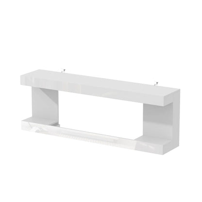 Ivy Modern  66 Inch  Electric Fireplace TV Stand - Media Console - LED Lighting - White