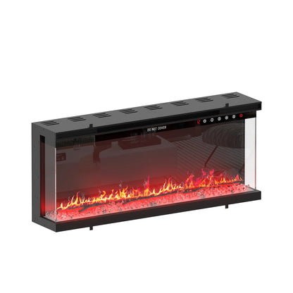 Ivy Modern  66 Inch  Electric Fireplace TV Stand - Media Console - LED Lighting - White