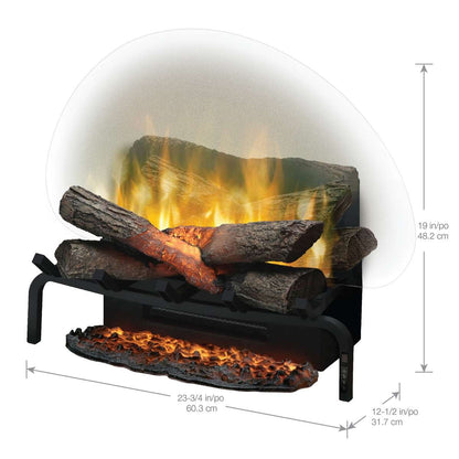 20 Inch Electric Log Set Realistic Flame -Dimplex Revillusion