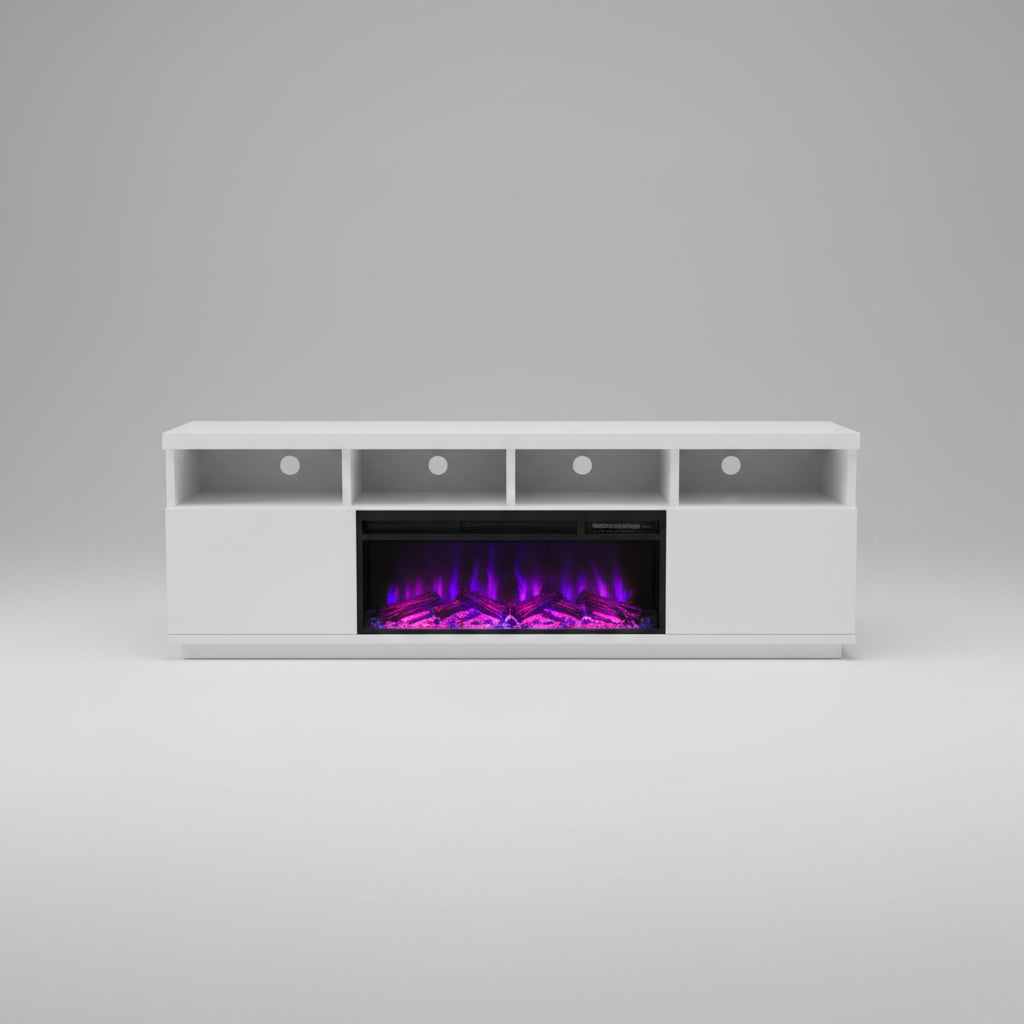 XMSJ 50 Electric Fireplace TV Stand with Mantel Entertainment Center