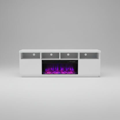 XMSJ 50 Electric Fireplace TV Stand with Mantel Entertainment Center