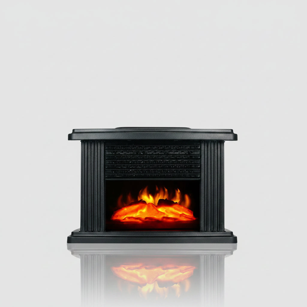 Electric Fireplace Stove 1000W Standing Space Heater 3D Flame Effect