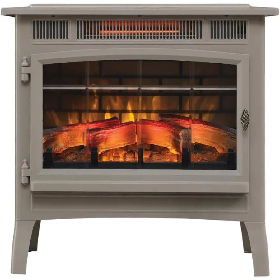 LISM Freestanding Electric Fireplace Stove Heater 3D Flame Effect