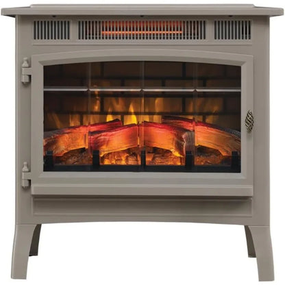 LISM Freestanding Electric Fireplace Stove Heater 3D Flame Effect
