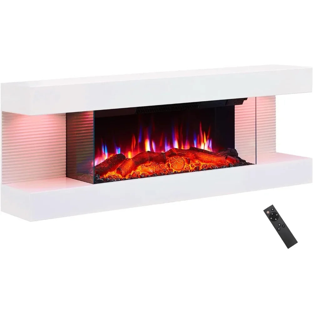 44 Inch Wall Mounted Electric Fireplace 1500W Heater Remote Control