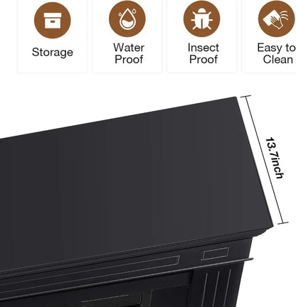 44 Inch Freestanding Electric Fireplace with Mantel and Remote