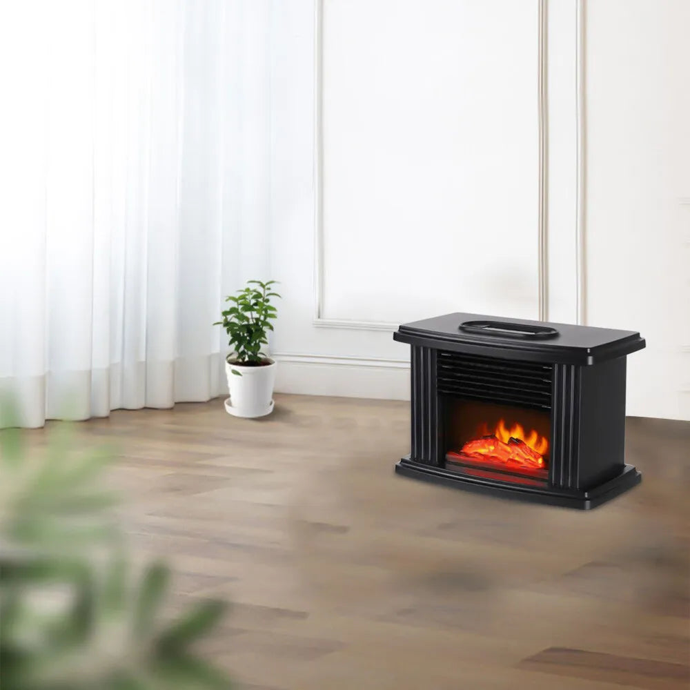 Electric Fireplace Stove 1000W Standing Space Heater 3D Flame Effect