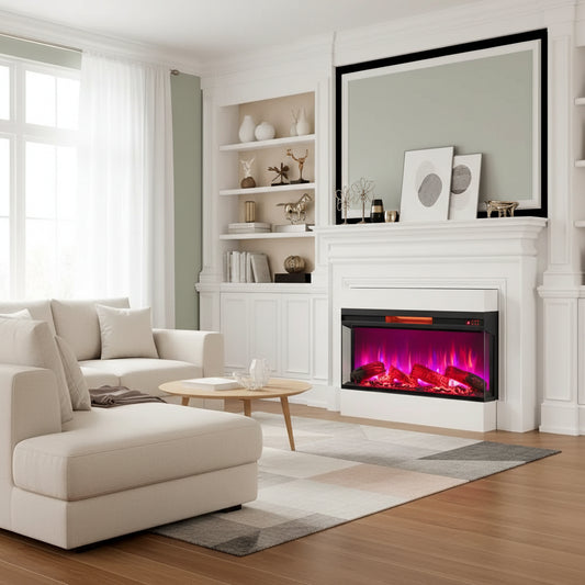 36-Inch 3-Sided Electric Fireplace Insert 1500W Remote Control