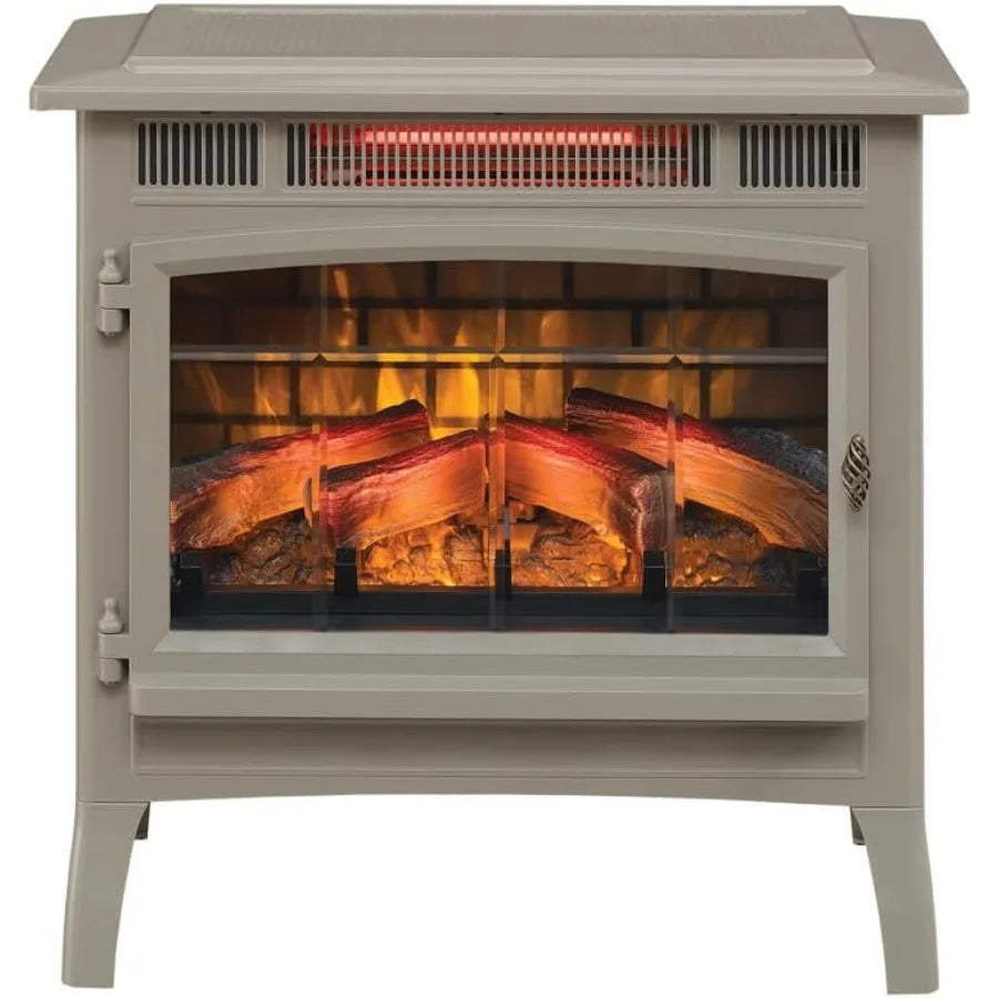 LISM Freestanding Electric Fireplace Stove Heater 3D Flame Effect