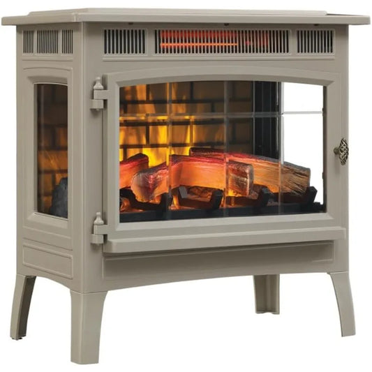 LISM Freestanding Electric Fireplace Stove Heater 3D Flame Effect
