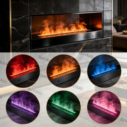 3D Water Vapor Electric Fireplace Steam Flame Insert