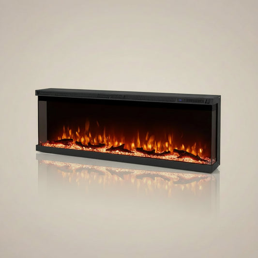 3-Sided Electric Fireplace Insert 50 Inch Remote Control