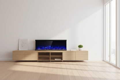 Electric Fireplace Insert 50 Inch 3-Sided 12 Flame Colors