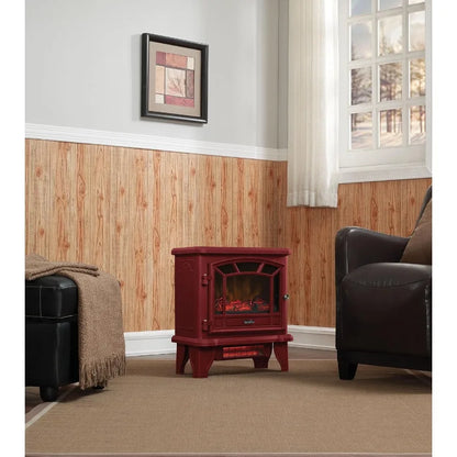 LISM Infrared Quartz Electric Fireplace Stove Heater Realistic Flame
