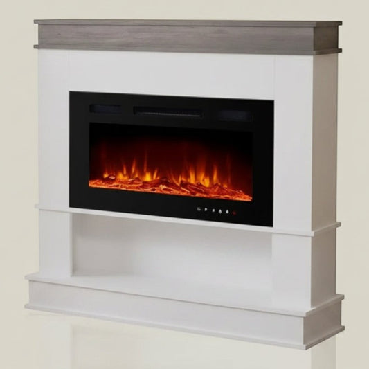 60-Inch Freestanding Electric Fireplace Heater with Mantel 1500W