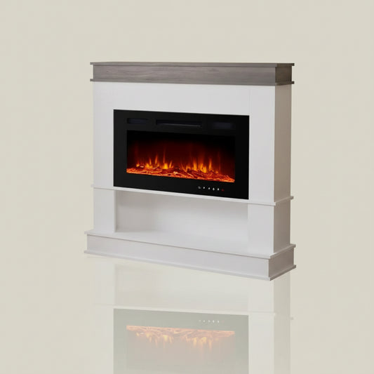 60-Inch Freestanding Electric Fireplace Heater with Mantel 1500W
