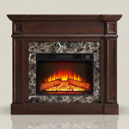 46-inch Electric Fireplace Mantel TV Stand with Remote Heater