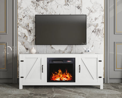 Floating Electric Fireplace TV Stand 72-inch Modern High Gloss Wall Mounted