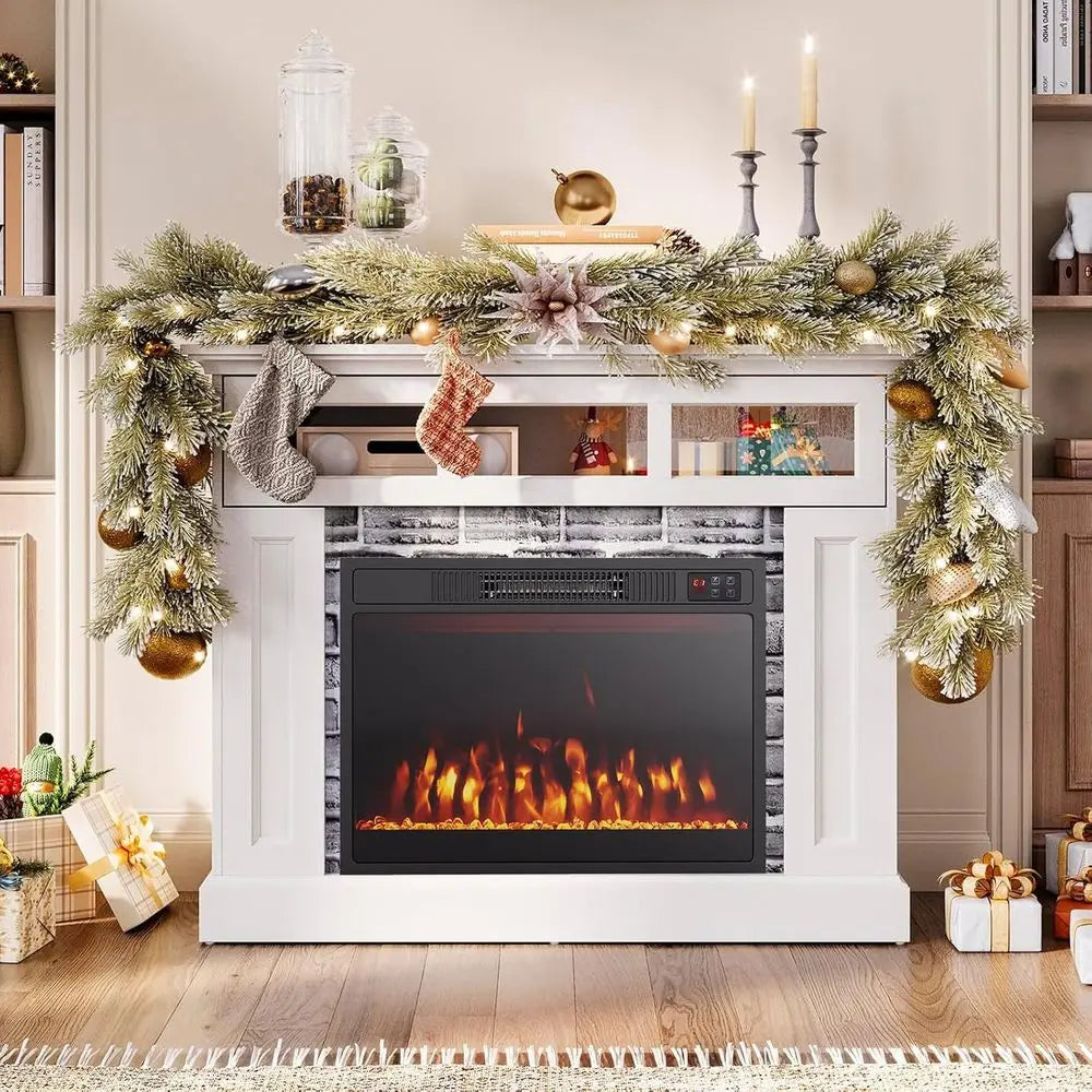 23 Inch Electric Fireplace Insert with Remote and Heater