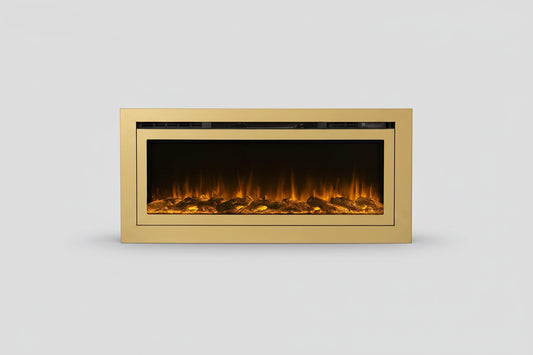 Sideline Deluxe 60 Inch Smart Electric Fireplace - Gold