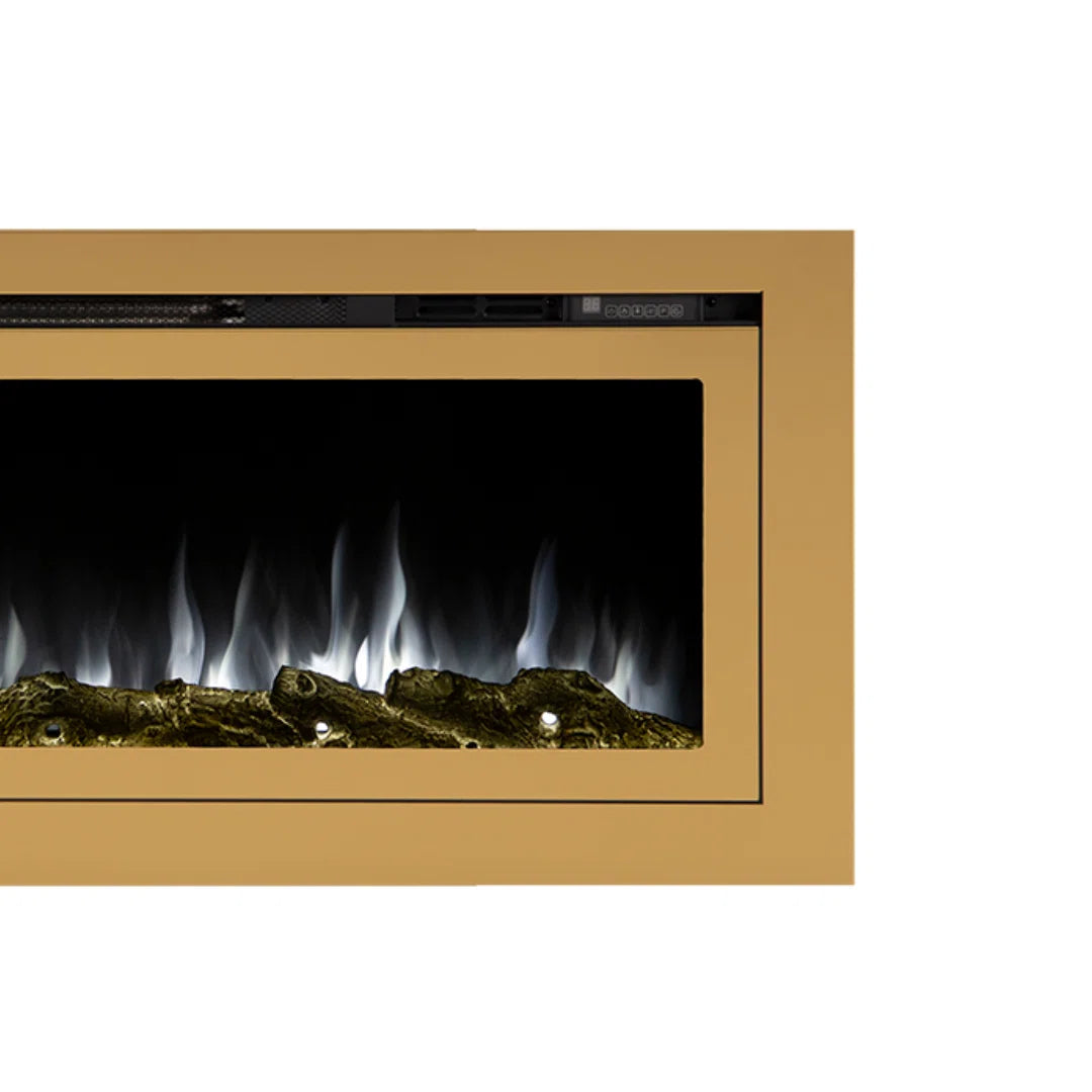 Sideline Deluxe 60 Inch Smart Electric Fireplace - Gold