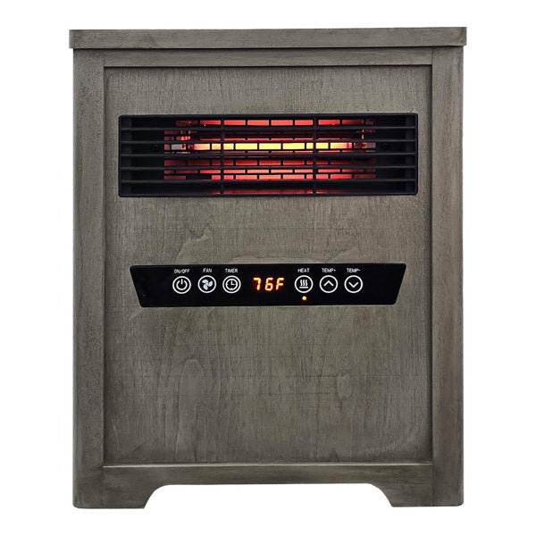 Country Living Infrared Portable Space Heater with Remote Control - Driftwood Grain Finish