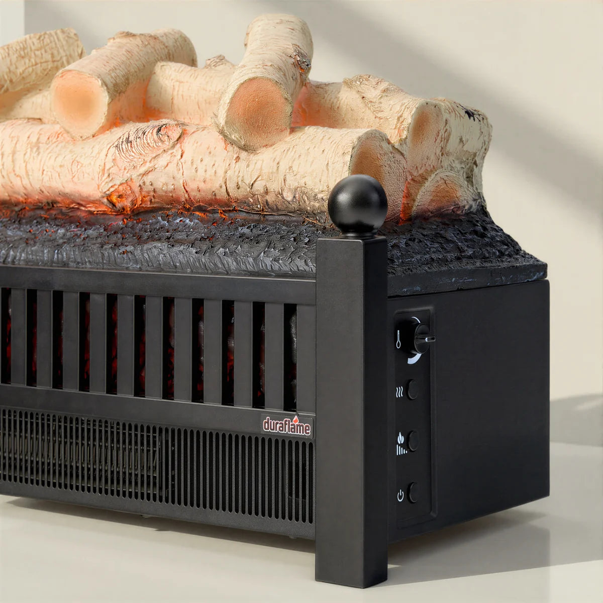Duraflame Electric Fireplace 20.5 Inch Electric Log Set Heater - Remote - Birch